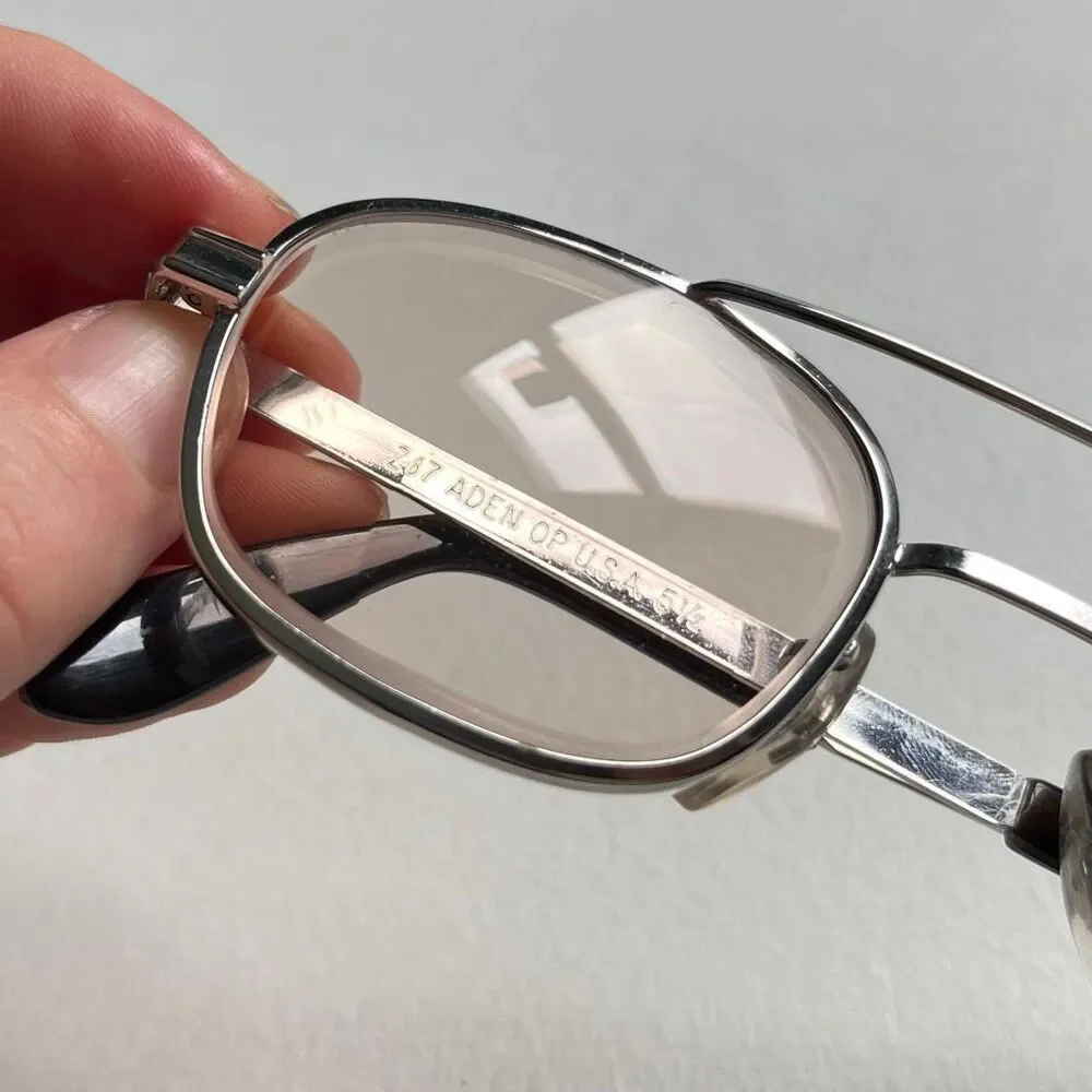 VTG Z87 ADEN USA Safety Glasses Pink Tint Bifocal Slvr Metal Frame